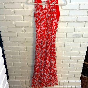 NWOT Eliza J High Low Orange Floral Sleeveless Dress Size 22W